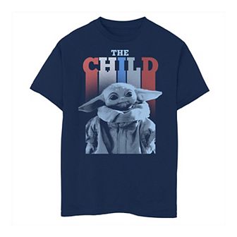 Boys 8-20 Star Wars The Mandalorian The Child AKA Baby Yoda Colorful Letters Tee