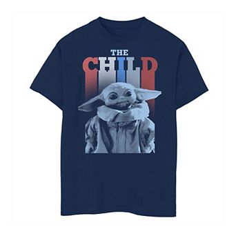 Boys 8-20 Star Wars The Mandalorian The Child AKA Baby Yoda Colorful Letters Tee
