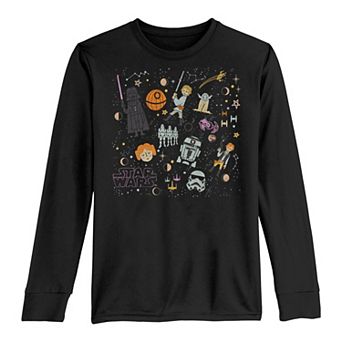 Boys 8-20 Star Wars Cartoon Collage Long Sleeve Tee