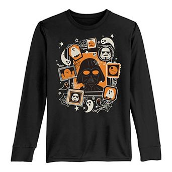 Boys 8-20 Star Wars Darth Vader And Ghosts Halloween Poster Long Sleeve Tee