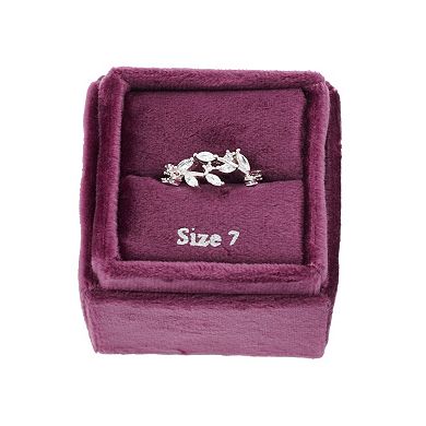 City Luxe Cubic Zirconia Leaves Ring