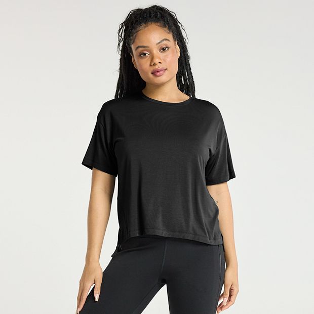 Unisex Black Ribbed drop shoulder t-shirt - FashionHQ