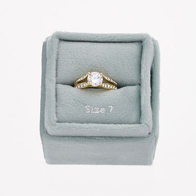 City Luxe Cubic Zirconia Double Pave Band Ring