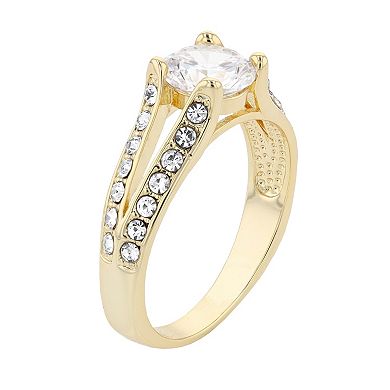 City Luxe Cubic Zirconia Double Pave Band Ring