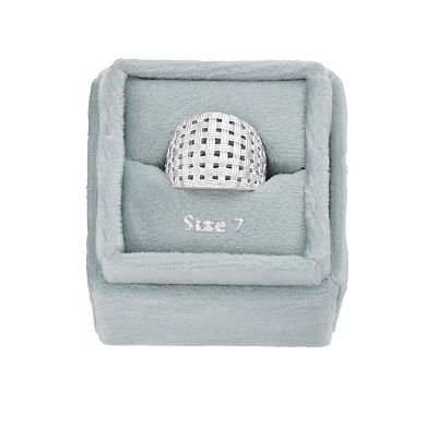 City Luxe Polished Basketweave Ring