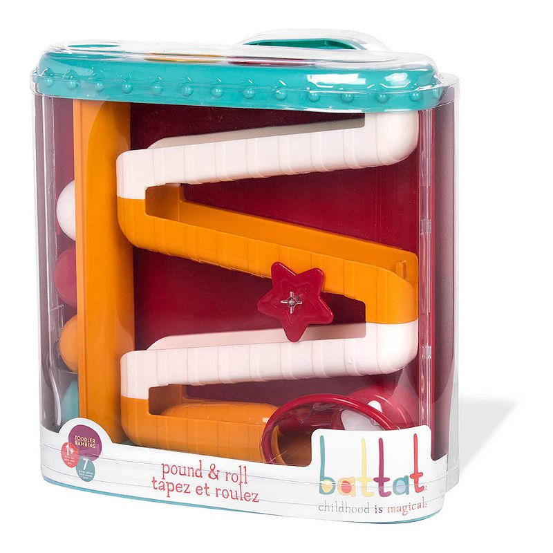 Battat Pound & Roll Toddler Learning Toy, Multicolor