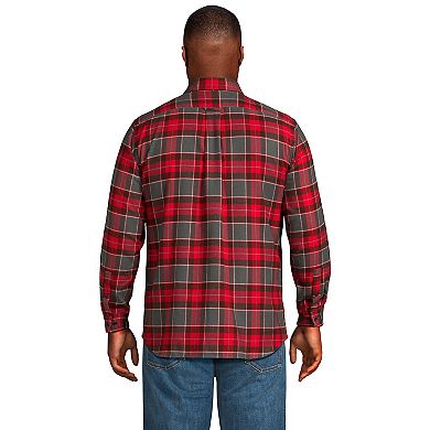 Big & Tall Lands' End Traditional-Fit Flagship Flannel Button-Down Shirt