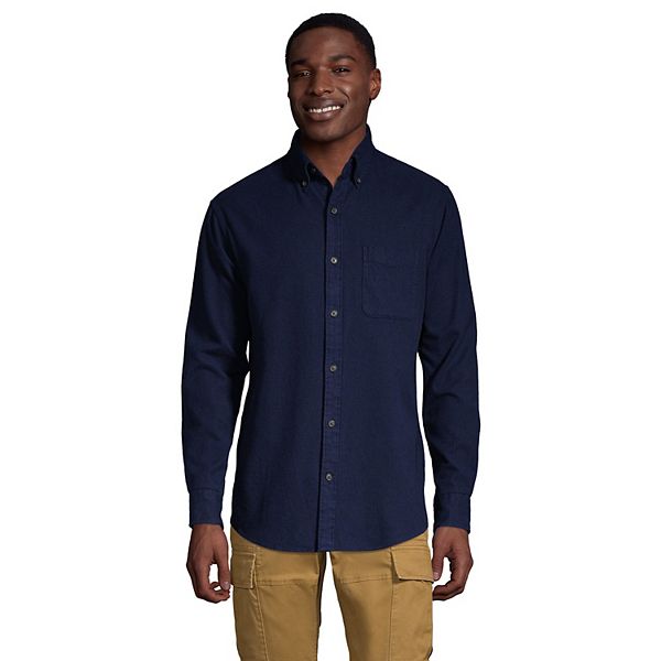 Big & Tall Lands' End TraditionalFit Flagship Flannel ButtonDown Shirt