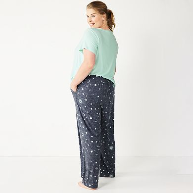 Plus Size Sonoma Goods For Life® 3-pc. Pajama Top, Pajama Pants & Pajama Shorts Sleep Set