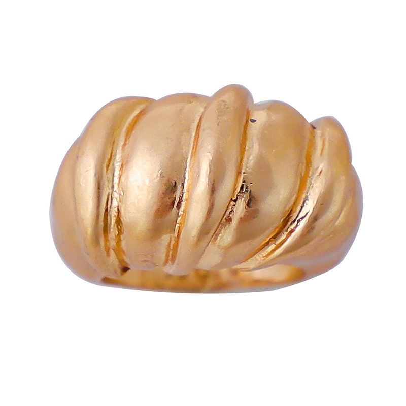 Bella Uno Gold Tone Croissant Ring, Womens, Size: 8, Multicolor
