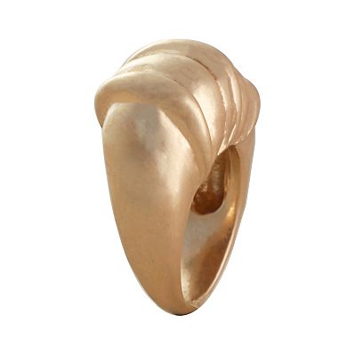 Bella Uno Gold Tone Croissant Ring