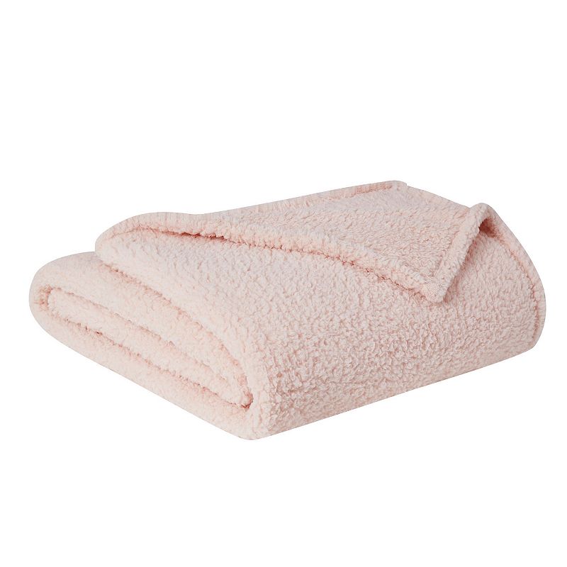 My World Cloud Sherpa Blanket, Pink, Full/Queen