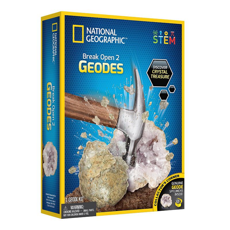 UPC 816448029721 product image for National Geographic Break Open 2 Geodes, Multicolor | upcitemdb.com