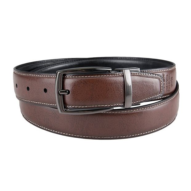 Dockers Big Boys' Reversible to Brown Belt, Black, Large