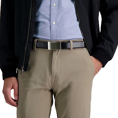Men's Dockers Custom Fit Track Lock Plaque Buckle Dress Belt