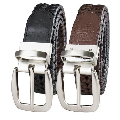 Men's Dockers Reversible Braided Leather Dress Casual Belt