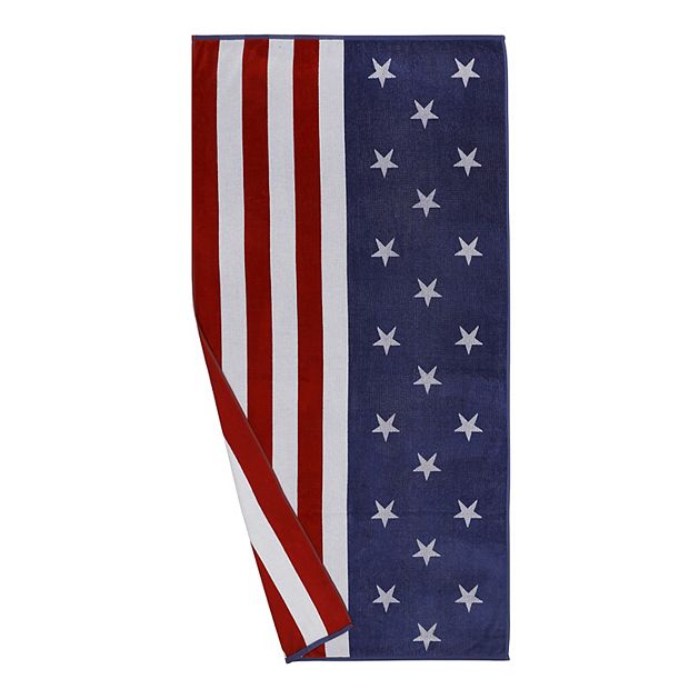 The Big One Woven American Flag Oversized XL Beach Towel