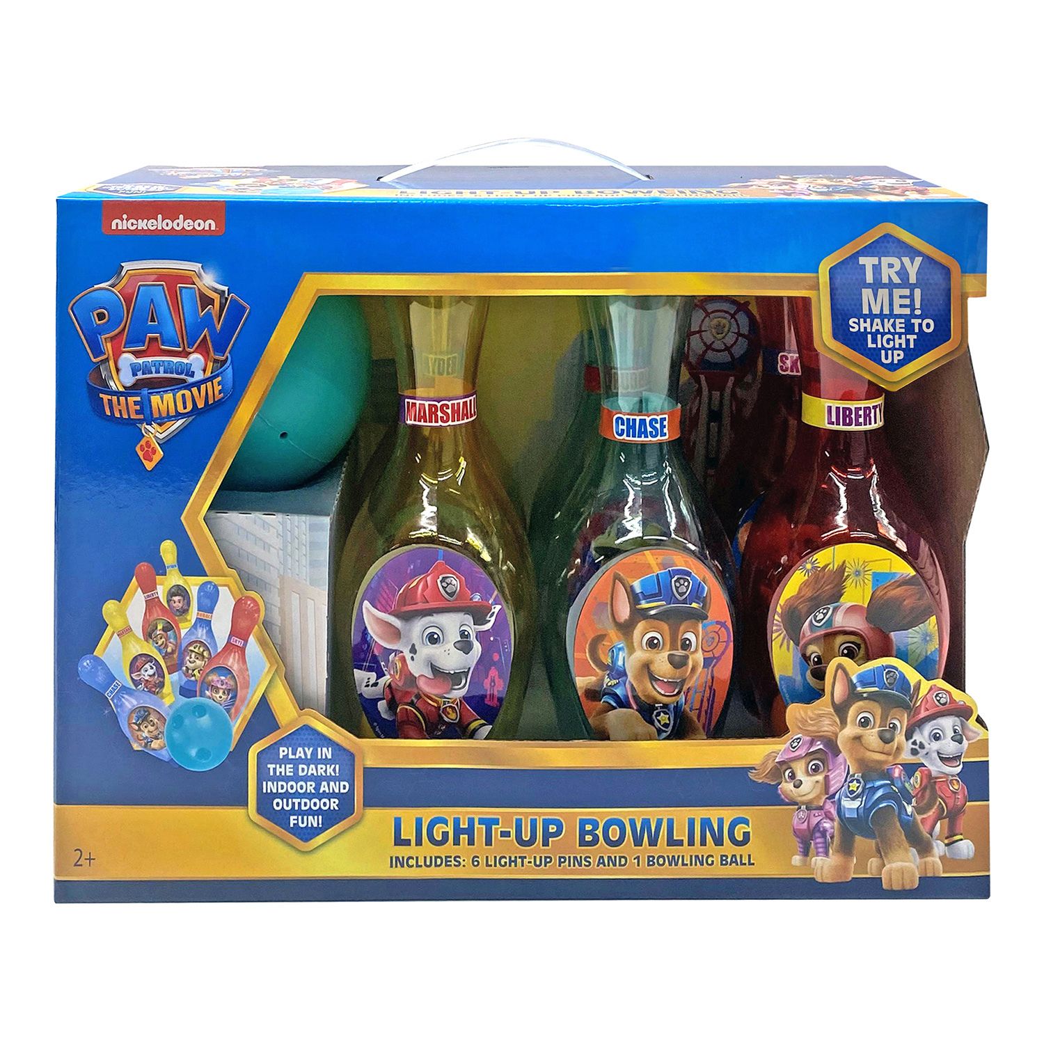 paw patrol light up bowling set