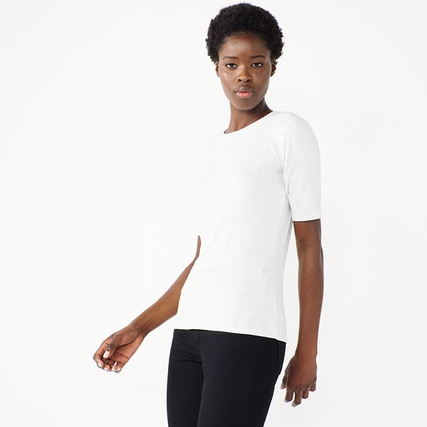 Elbow sleeve clearance crew neck tee