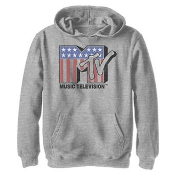 Boys 8-20 MTV American Flag Fill Logo Hoodie