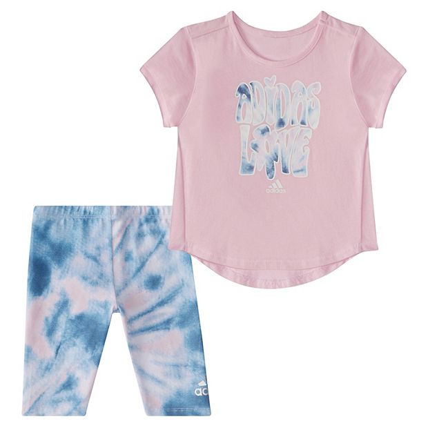 adidas Future Icons Allover Print Cotton Leggings Kids - Pink