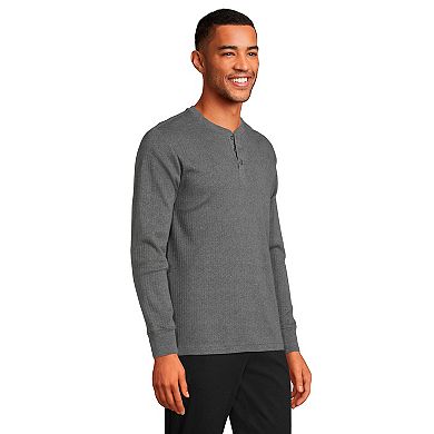Big & Tall Lands' End Knit Ribbed Pajama Henley