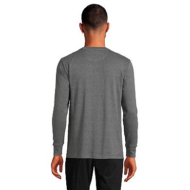 Big & Tall Lands' End Knit Ribbed Pajama Henley