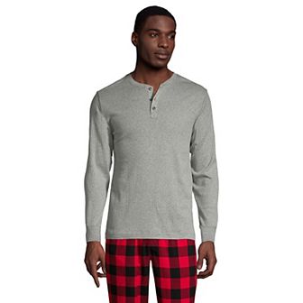 Big & Tall Lands' End Knit Ribbed Pajama Henley