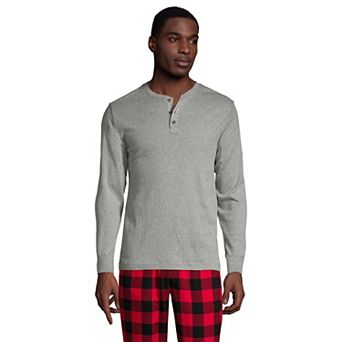 Big & Tall Lands' End Knit Ribbed Pajama Henley