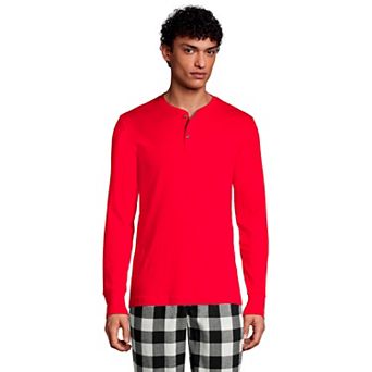 Big & Tall Lands' End Knit Ribbed Pajama Henley