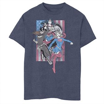 Boys 8-20 DC Comics Justice League Americana Heroine Trio Tee