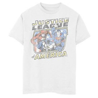 Boys 8-20 DC Comics Justice League Of America Vintage Distressed Tee