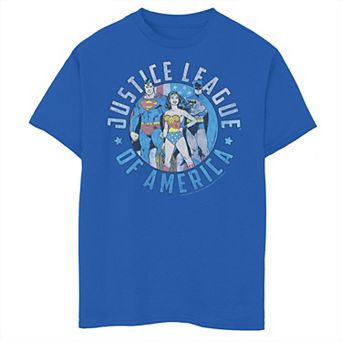 Boys 8-20 DC Comics Justice League Of America Circle Portrait Tee