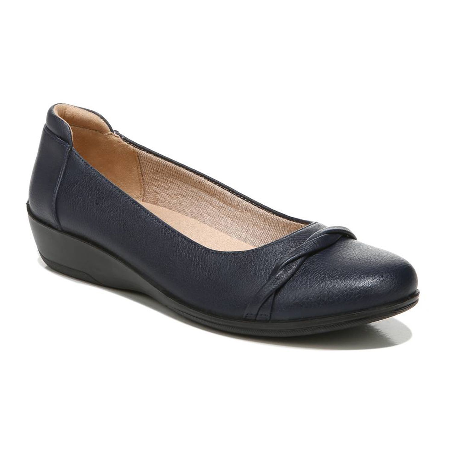 ladies navy flat shoes