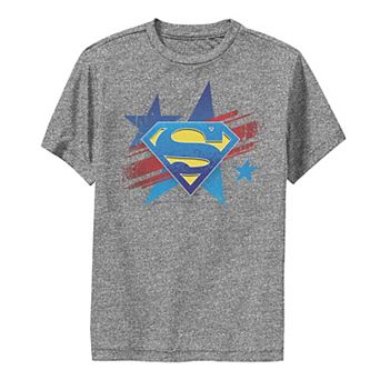Boys 8-20 DC Comics Superman Stars And Stripes Chest Logo Tee