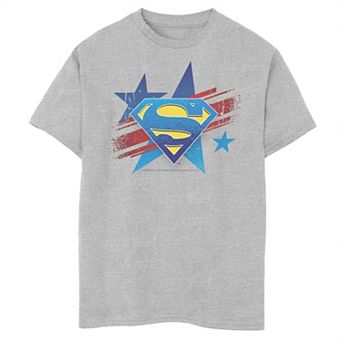 Boys 8-20 DC Comics Superman Stars And Stripes Chest Logo Tee
