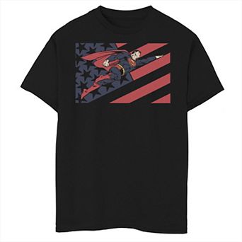 Boys 8-20 DC Comics Superman USA Flyby Tee