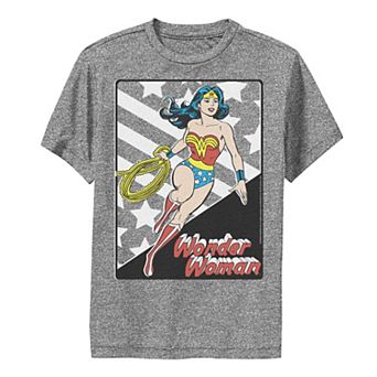 Boys 8-20 DC Comics Wonder Woman Stars And Stripes Poster Tee