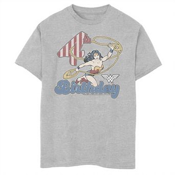 Boys 8-20 DC Comics Wonder Woman 4th Birthday Tee