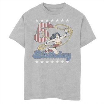 Boys 8-20 DC Comics Wonder Woman 5th Birthday Tee