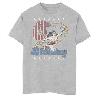 Boys 8-20 DC Comics Wonder Woman 6th Birthday Tee