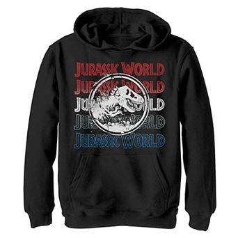 Boys 8-20 Jurassic World Red White And Blue Logo Hoodie