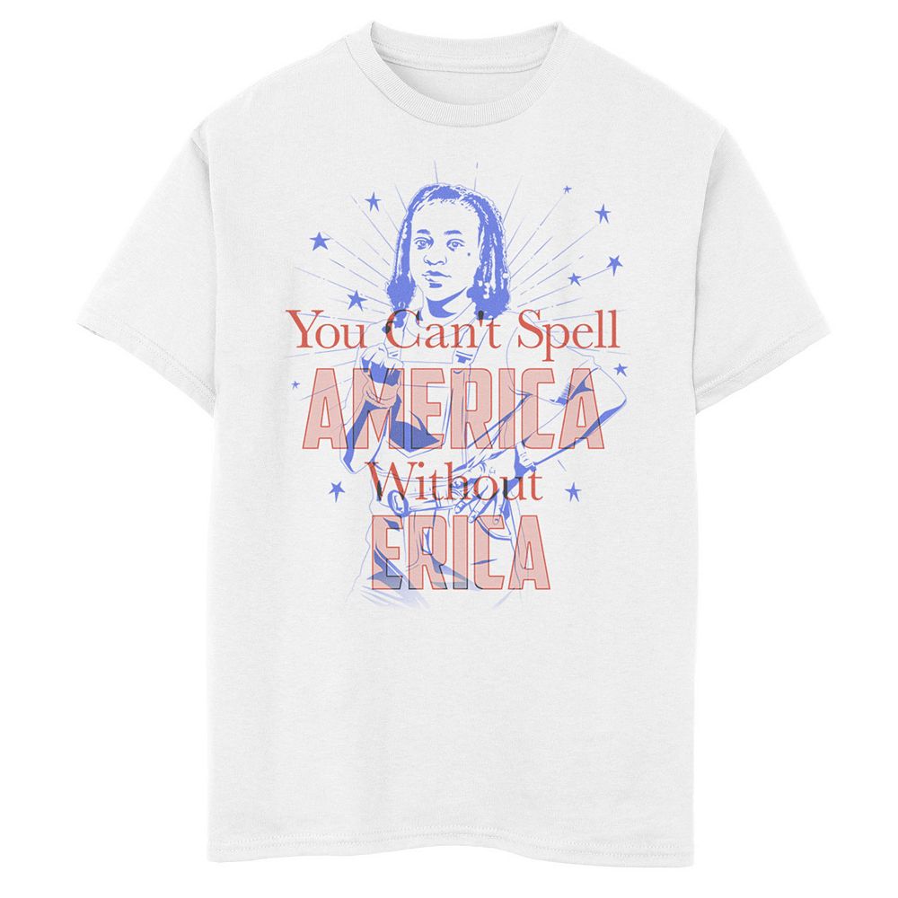 Boys 6-20 Stranger Things You Can't Spell America Without Erica Tee