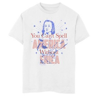 Boys 8-20 Stranger Things You Can't Spell America Without Erica Tee