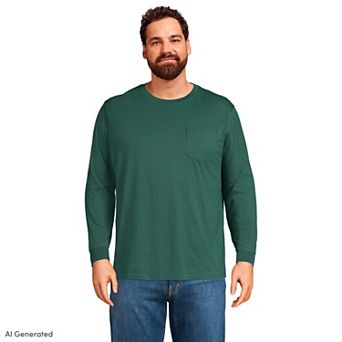 Big & Tall Lands' End Super-T Pocket Tee