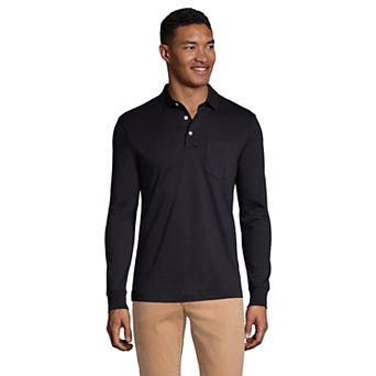 Big & Tall Lands' End Super Soft Classic-Fit Long Sleeve Supima Pocket Polo