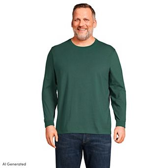 Big & Tall Lands' End Super-T Long Sleeve Classic-Fit Tee