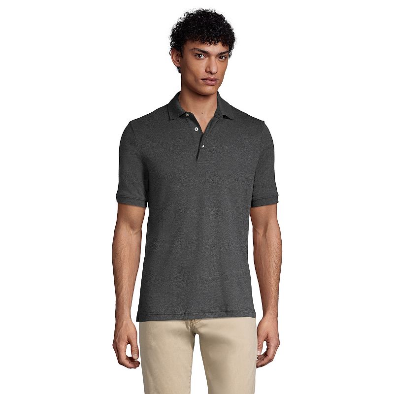Big & Tall Lands End Classic-Fit Supima Polo, Mens, Size: 2XB, Black