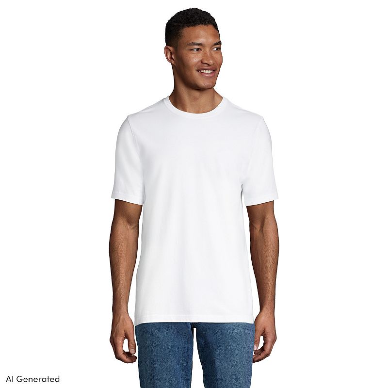 UPC 194743080273 product image for Big & Tall Lands' End Super-T Classic-Fit Tee, Men's, Size: 3XB, White | upcitemdb.com