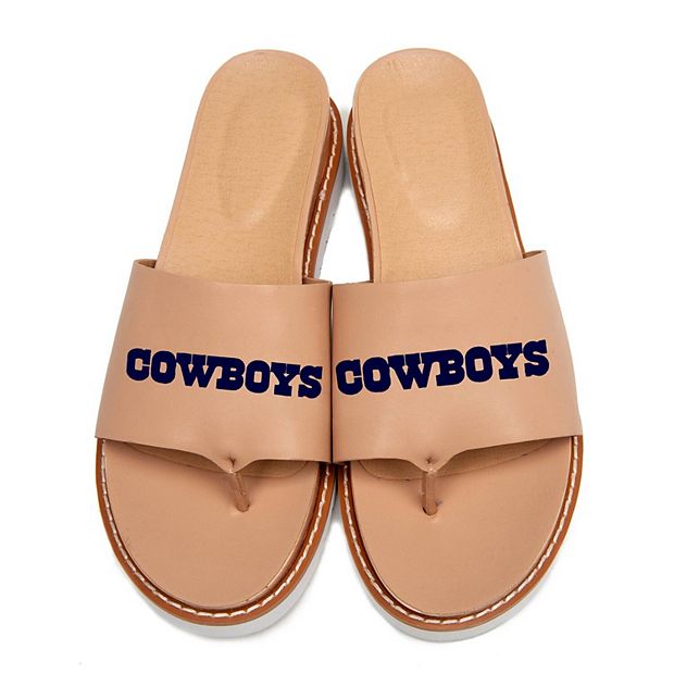 Women's Cuce Dallas Cowboys Nude Slip-On Sandals